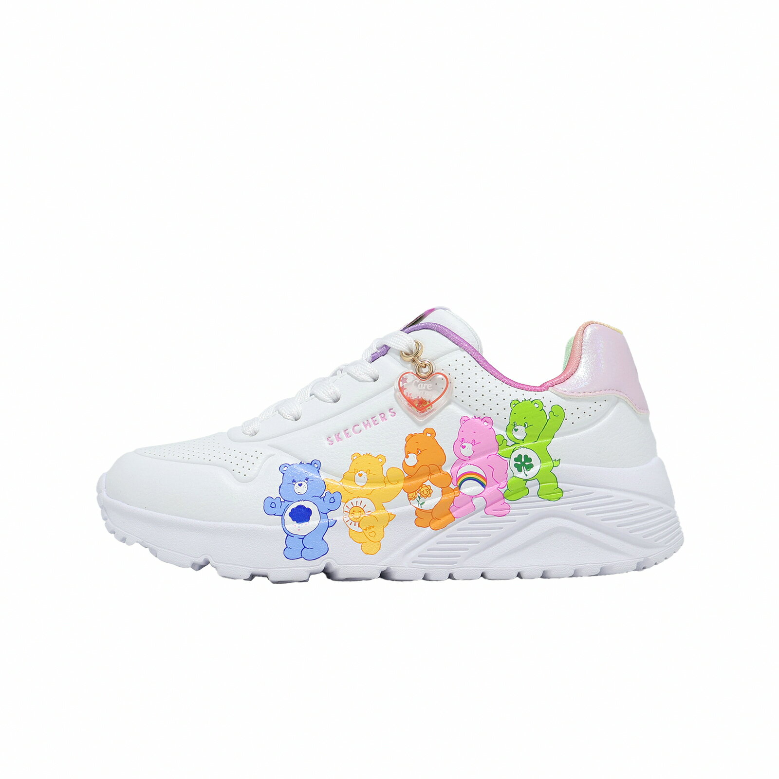 Skechers 休閒鞋 Uno Lite 中大童鞋 Care Bears 白 彩虹熊 運動鞋 310820LWMLT