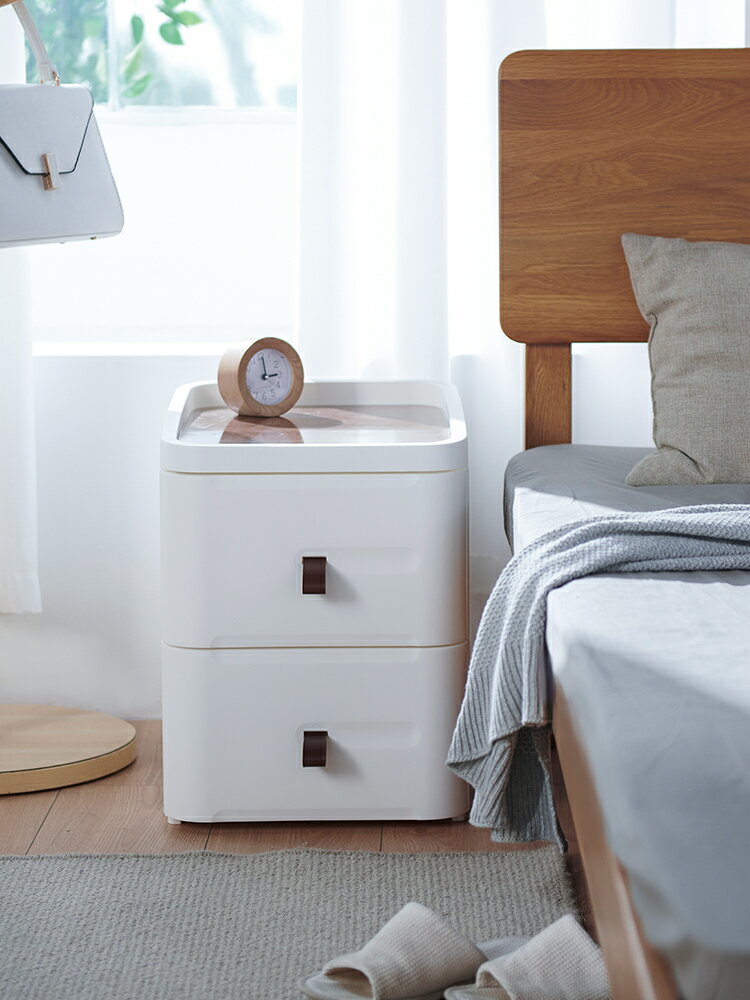 Minimalist bedside table shelf, modern storage cabinet, simple bedroom bedside storage box, mini small storage cabinet 1