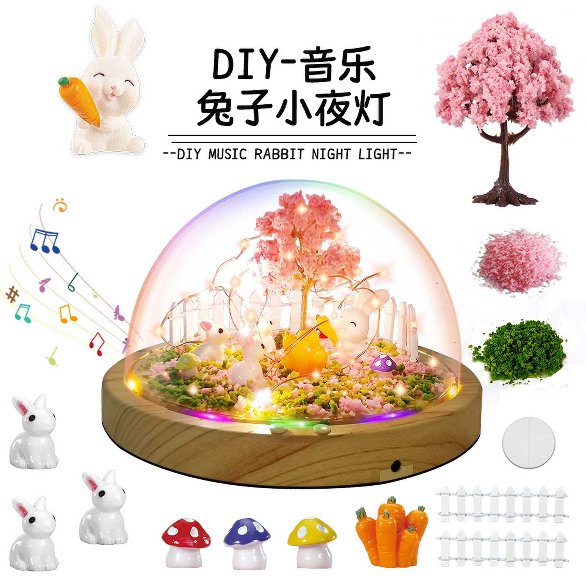 diy音樂獨角獸恐龍聖誕美人魚小夜燈氛圍燈節日禮物usb閃光玩具燈