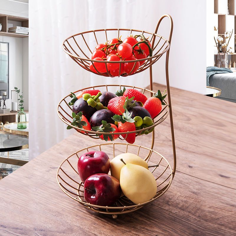 多層水果盤 水果盤家用客廳多層時尚果籃北歐茶幾果盆現代瀝水大容量水果盤子