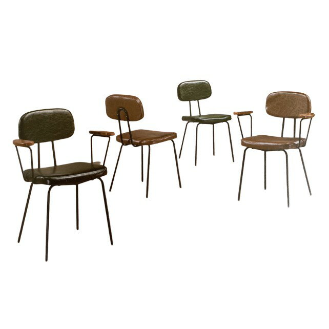 《Chair Empire》北歐扶手椅/工業風扶手椅/餐椅/書桌椅/房間桌椅/工業皮墊餐椅/工業扶手皮墊餐椅/實木椅