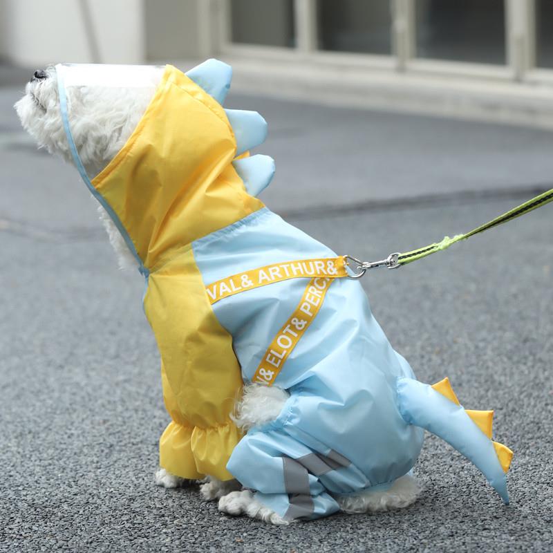 狗狗雨衣雨天防水衣服寵物小狗小型犬中型犬泰迪比熊全包四腳雨披 雙11全館免運