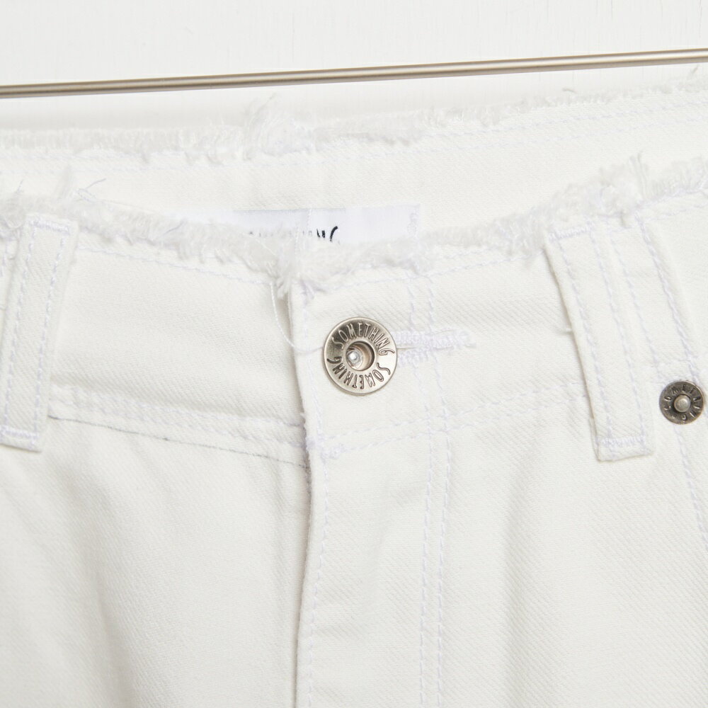 SOMETHING 女款 萊賽爾五分短褲 (白色) 2