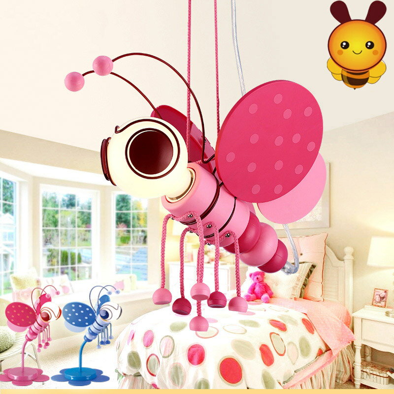 兒童房吊燈公主裝飾個性創意卡通動物臥室燈蜜兒堂幼兒園小蜜蜂燈