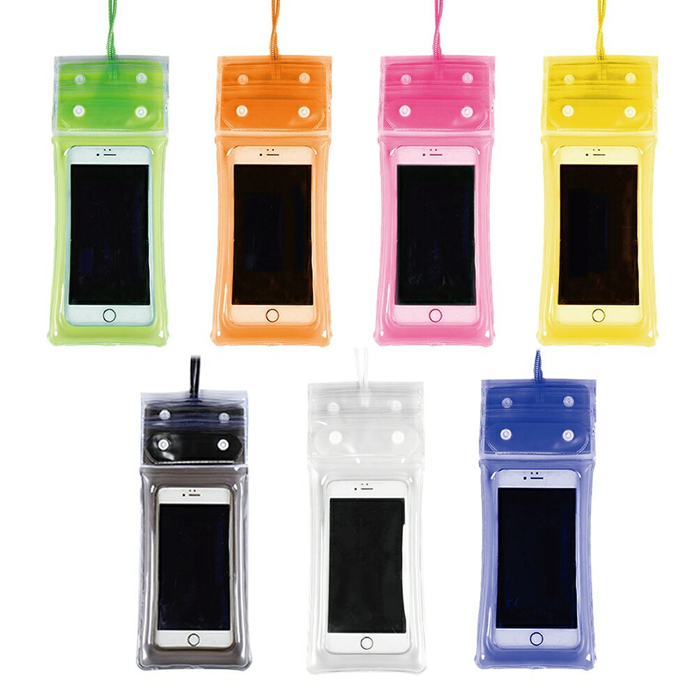 防水手機袋 手機防水袋 夾鏈袋 收納袋 手機防水 游泳手機袋 防水袋  加厚款  多重保護 氣囊型袋 多色款選擇【花屋】 1