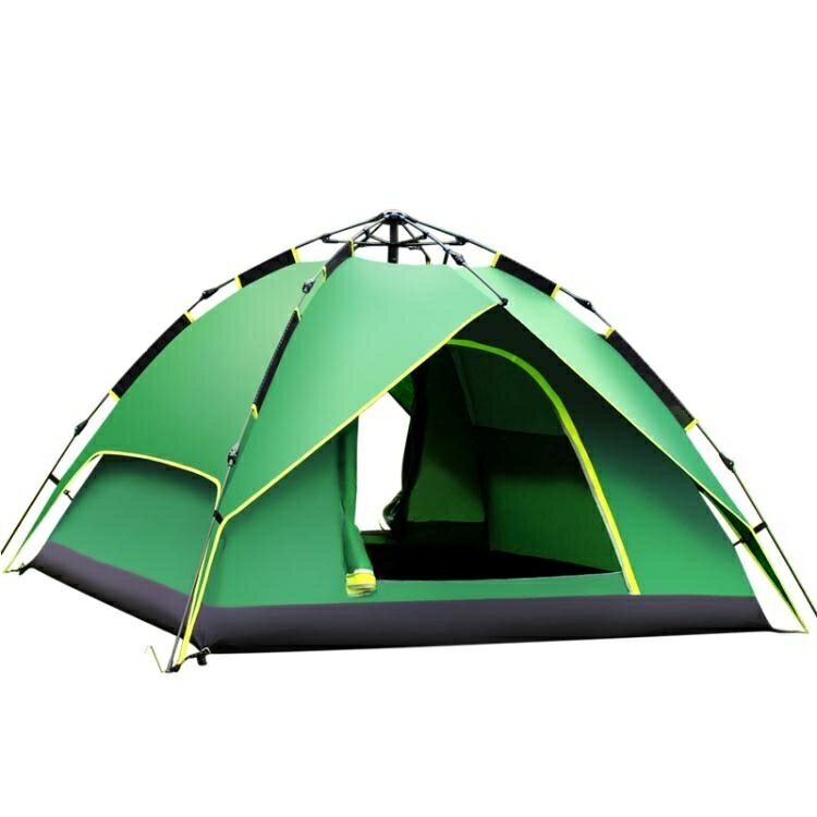 帳篷 帳篷戶外露營野營3-4人單人2人全自動二室一廳野外帳篷防雨