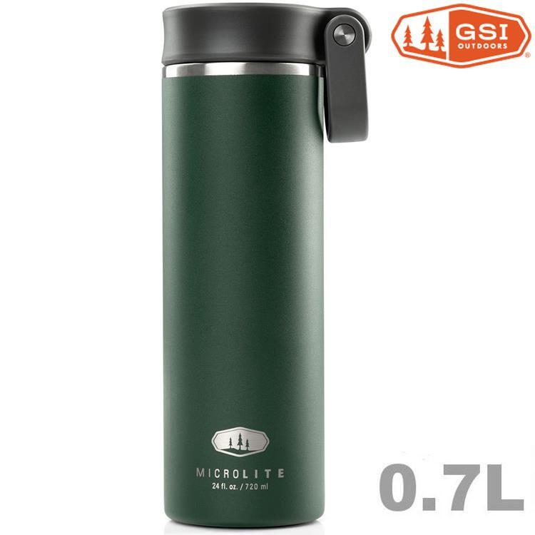 GSI MicroLite 720 Twist 輕量不銹鋼真空保溫瓶 0.72L 67032 墨綠