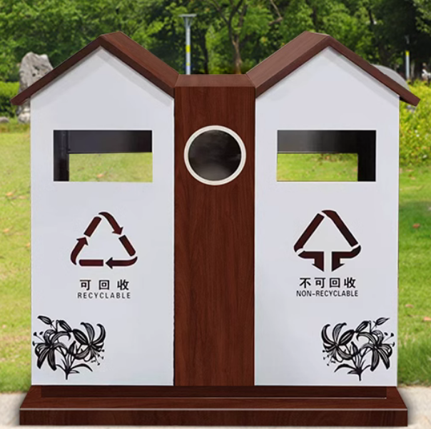 戶外垃圾桶不銹鋼大號垃圾箱環衛室外城市小區街道公園分類果皮箱