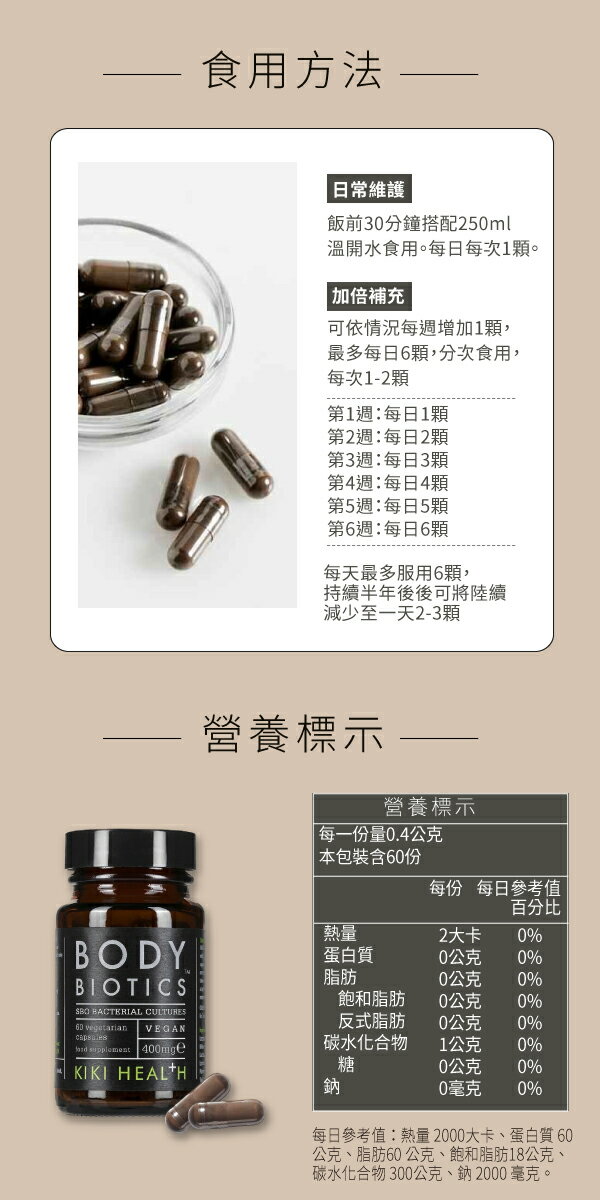 奇奇保健 SBO益生菌(60顆/瓶) -KIKI-HEALTH 6