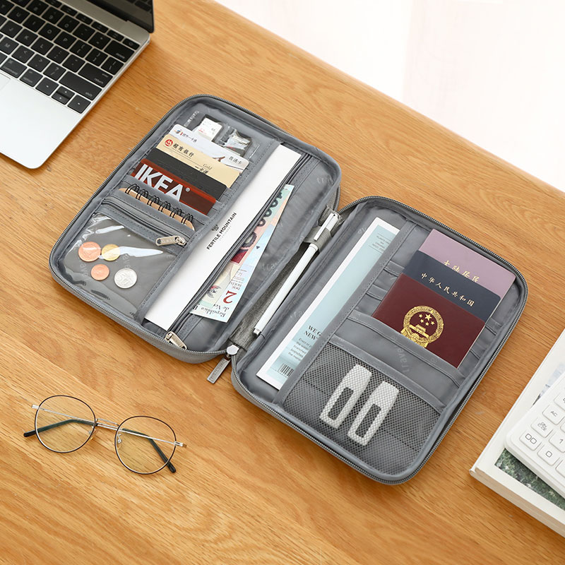 證件收納包盒家用家庭多層大容量多功能箱證書文件護照卡包整理袋