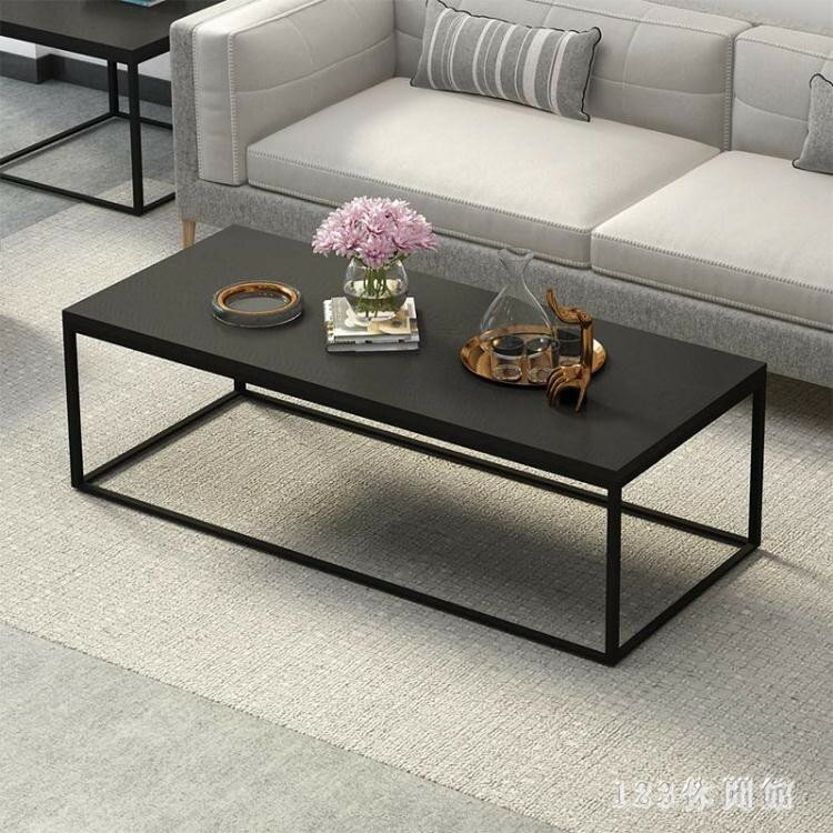 茶幾 簡約現代美式實木復古工業風茶桌北歐電視櫃長桌創意鐵藝LB18861