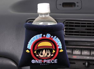 權世界@汽車用品 日本 ONE PIECE 航海王/海賊王 魯夫 冷氣口飲料置物袋收納袋 CE33