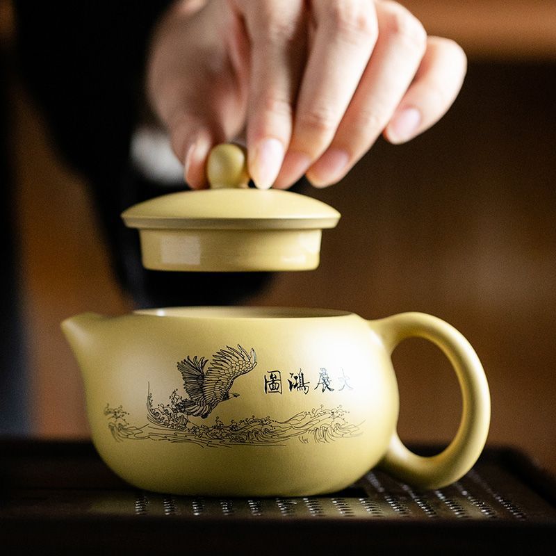 工廠直銷 免運 茶壺 紫砂壺 手工黃段泥西施壺功夫茶具泡茶壺家用可養茶壺中式高檔禮盒單壺特惠/可開發票Z1017 7