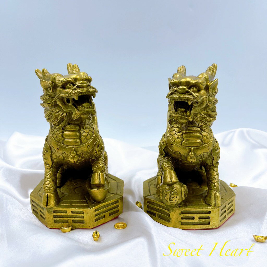 Sweet Heart 田芯開運精選 💯銅麒麟 麒麟踩八卦 麒麟 鎮宅  僻邪化煞 風水擺件 旺事業 含開光 8