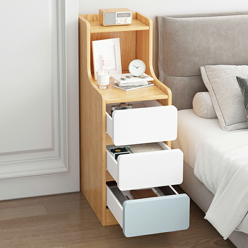 床頭櫃 ● 床頭櫃簡約現代臥室 小型 超窄床邊櫃出租房用小櫃子簡易床頭置物架