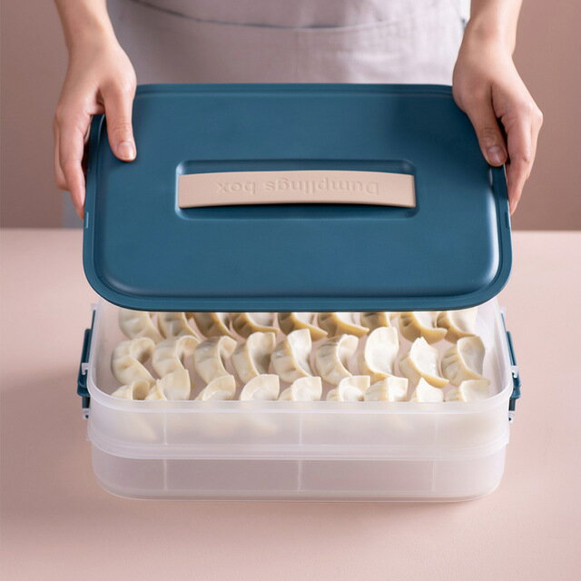 家用冰箱用保鮮多層速凍餃子盒裝放水餃抄手燒麥餛飩冷凍收納托盤