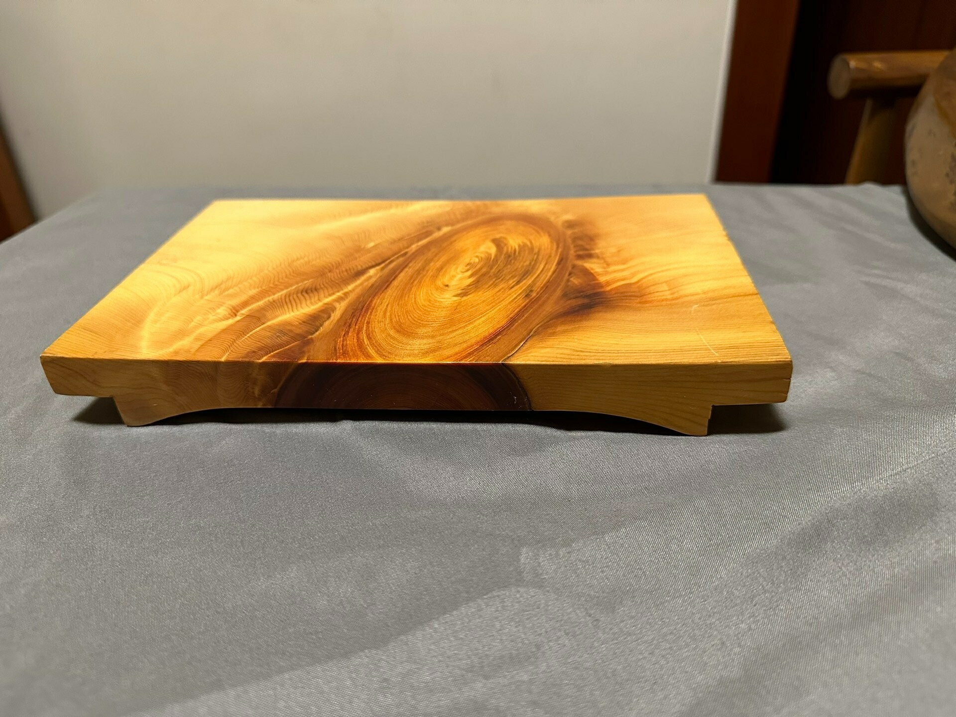 日本中古迴流名木島桑實木一木出展臺 茶托 幹泡臺