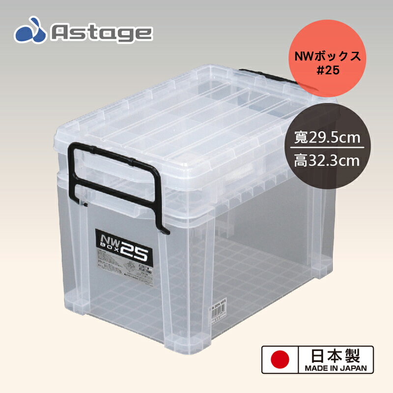 【日本JEJ ASTAGE】NW25 多格便攜整理箱/2層/透明