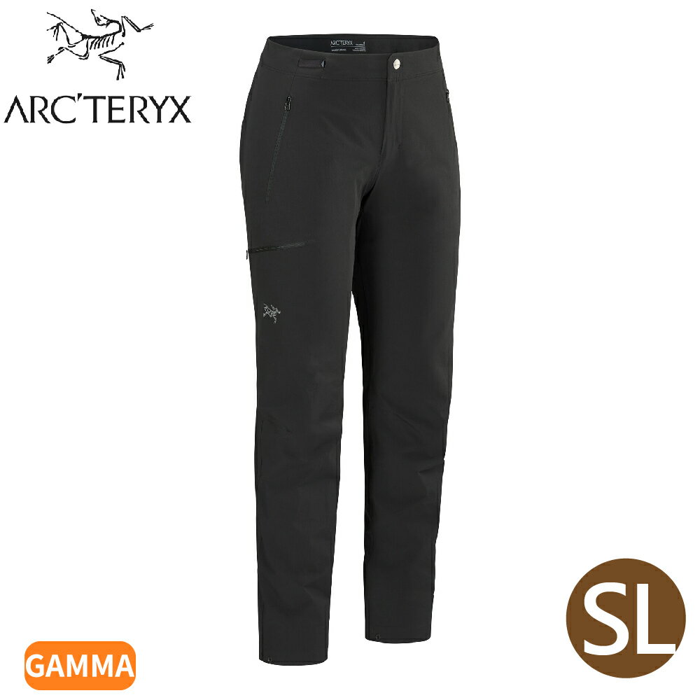 【ARC'TERYX 始祖鳥 女 Gamma SL軟殼長褲《黑》】X000010034/排汗褲/衝鋒褲/健行