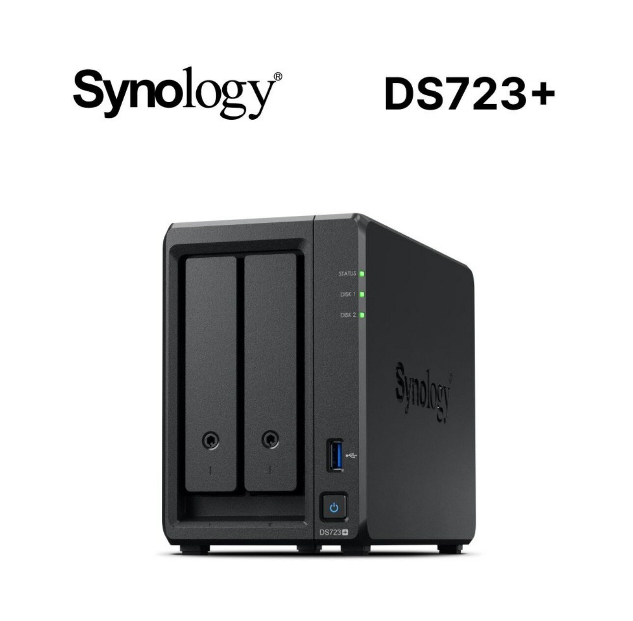 【APP跨店點數22%送】Synology 群暉科技 DiskStation DS723+ (2Bay/AMD/2GB) NAS 網路儲存伺服器 (不含硬碟)