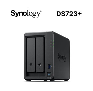 【APP跨店最高20%送】Synology 群暉科技 DiskStation DS723+ (2Bay/AMD/2GB) NAS 網路儲存伺服器 (不含硬碟)