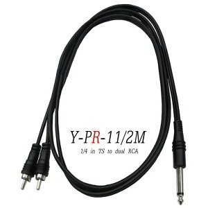 台製 Stander Y-PR-11 Y Cable Y型線 6.3mm 立體聲 轉 雙 RCA 梅花插頭【唐尼樂器】