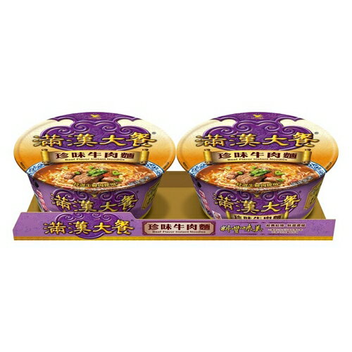 統一滿漢大餐碗麵系列(蔥燒牛/珍味牛/蔥燒豬)(2碗/組)【愛買】 3