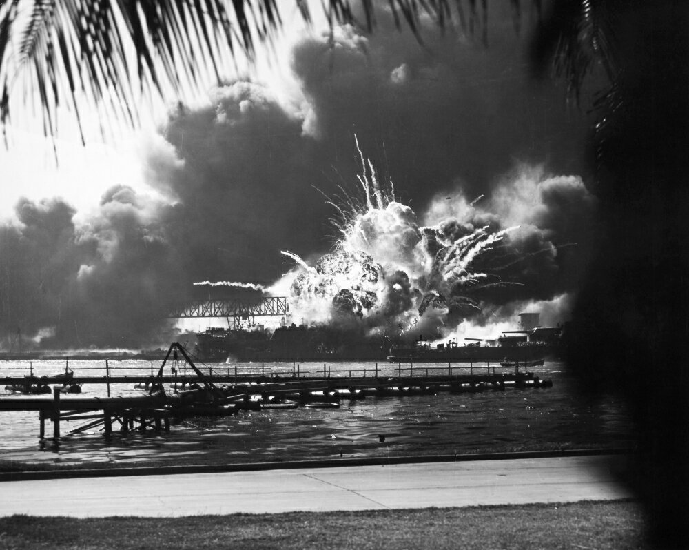 Posterazzi: World War Ii Pearl Harbor Nthe Uss Shaw Exploding During ...