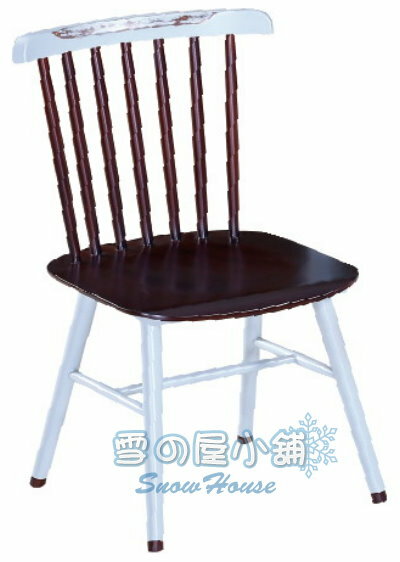 ╭☆雪之屋居家生活館☆╯832實木餐椅(茶藍雙色)BB387-3#6468B