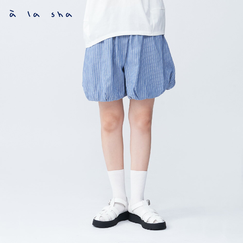 細條紋燈籠短褲裙