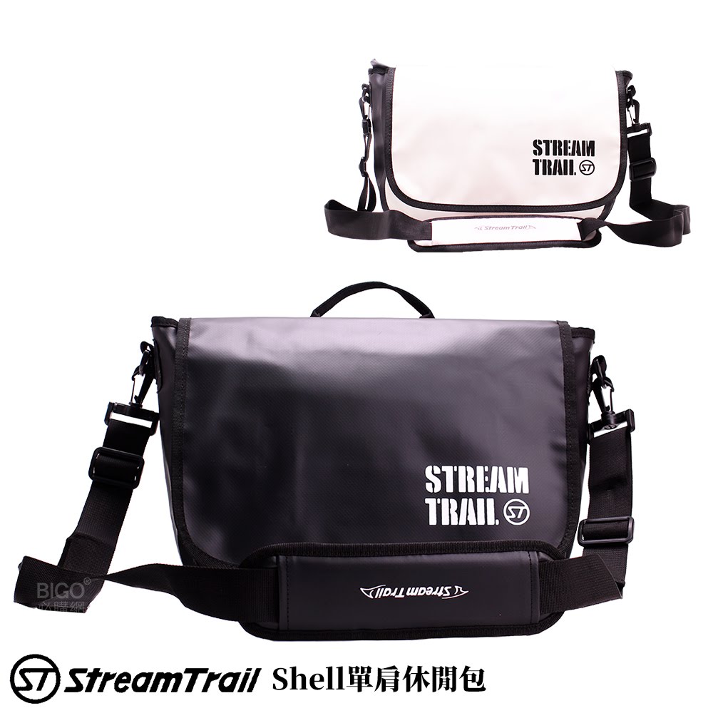 【日本 Stream Trail】Shell單肩休閒包 肩背 側背 斜背 背包 手提 兩用 活動背帶 輕巧 質感 時尚