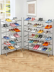 簡易鞋架可伸縮家用多層經濟型省空間宿舍鞋柜門口防塵收納架子