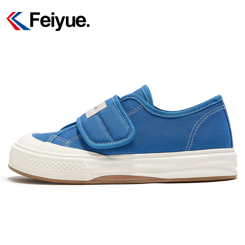 【元素運動】Feiyue/飛躍女鞋2024春夏新款魔術貼帆布鞋輕便百搭厚底休閑鞋963