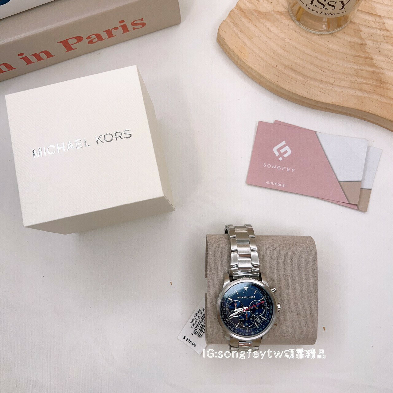 美國代購🇺🇸台灣現貨 MK 男款 三眼計時腕錶 手錶【APP下單跨店最高20%點數】