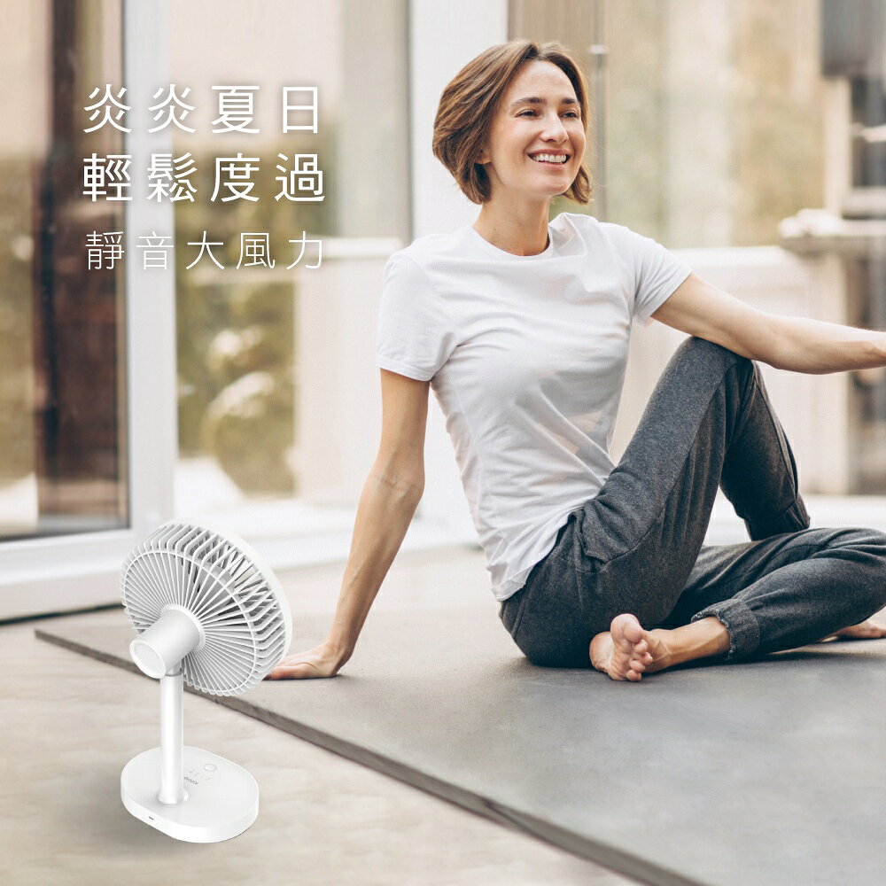 【KINYO】USB靜音充電桌立風扇 (UF) USB充電 三檔風速 ｜露營用 一年保固 2