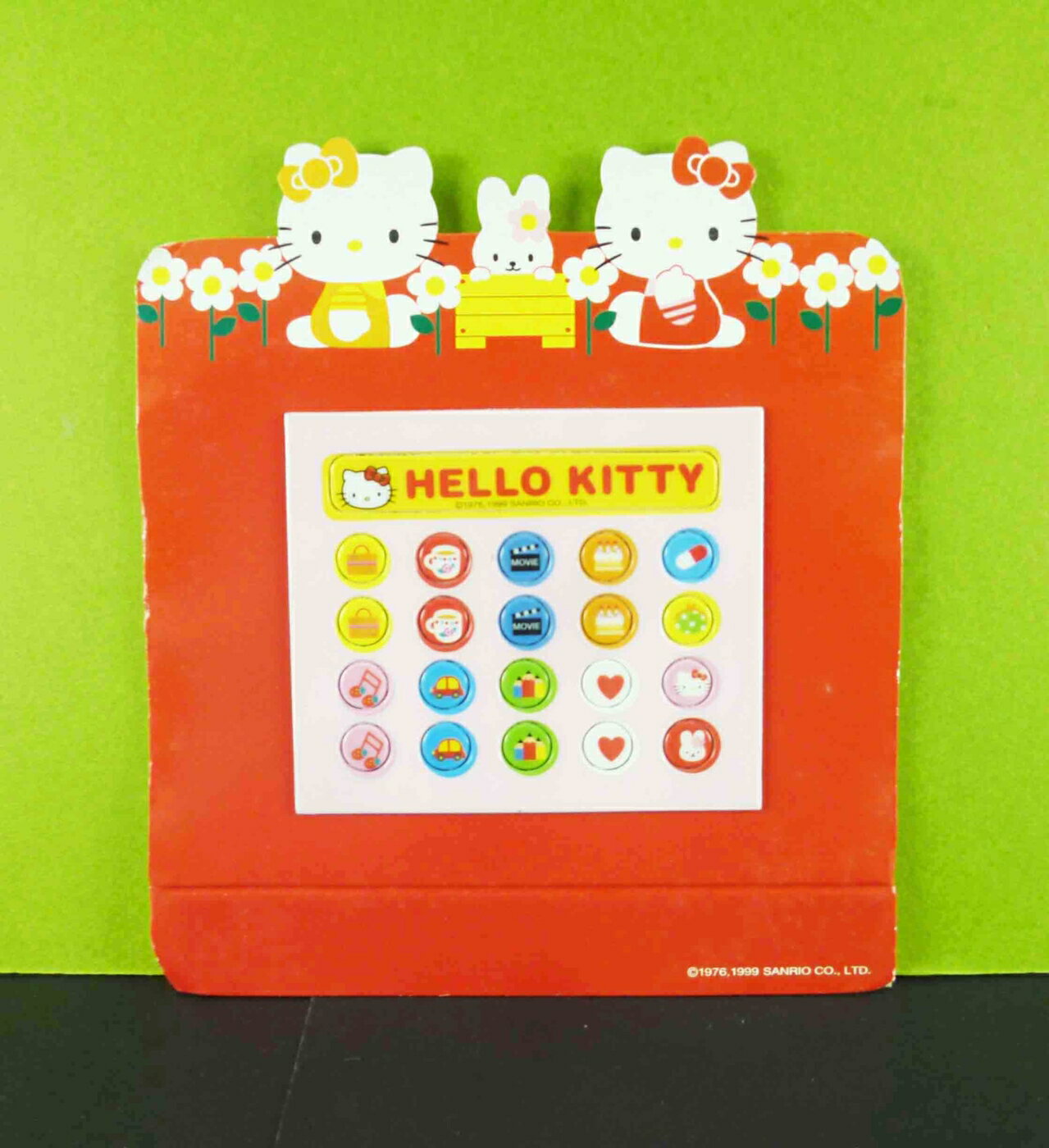 【震撼精品百貨】Hello Kitty 凱蒂貓 留言板附磁鐵-紅花園 震撼日式精品百貨