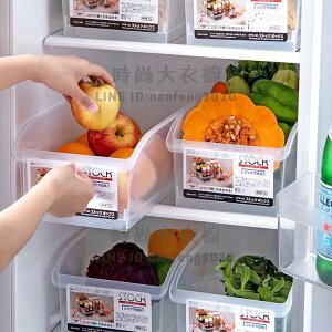 冰箱收納盒透明分隔抽屜式冷凍保鮮雞蛋儲物廚房食品整理盒子【時尚大衣櫥】