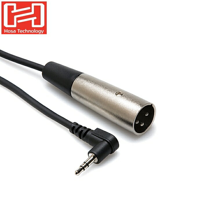 耀您館★美國Hosa L型3.5mm TRS立體聲麥克風端子轉成XLR3M麥克風音源線XVM-105M(長1.5公尺)XLR音源線150cm轉接線 Microphone Cable Right-angle 3.5 mm TRS to XLR3M 可連接專業級麥克風,亦可連接混音器或者其它音響設備 將槍型麥克風連接上專業型攝錄影機