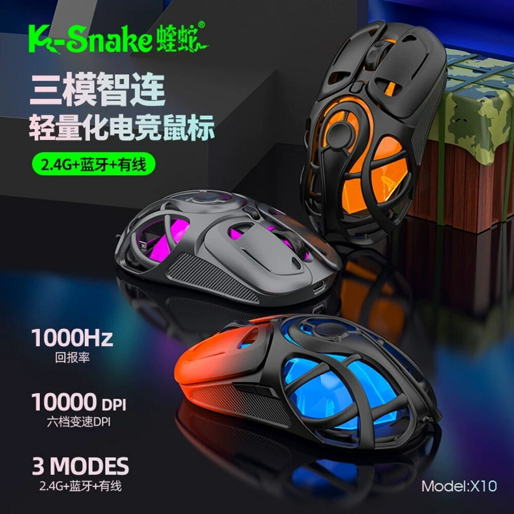 【三模輕量鏤空】無線滑鼠 電競滑鼠 遊戲滑鼠 辦公滑鼠 藍芽滑鼠 筆電滑鼠 輕量化設計 宏編程按鍵 鏤空散熱 高精度感應器