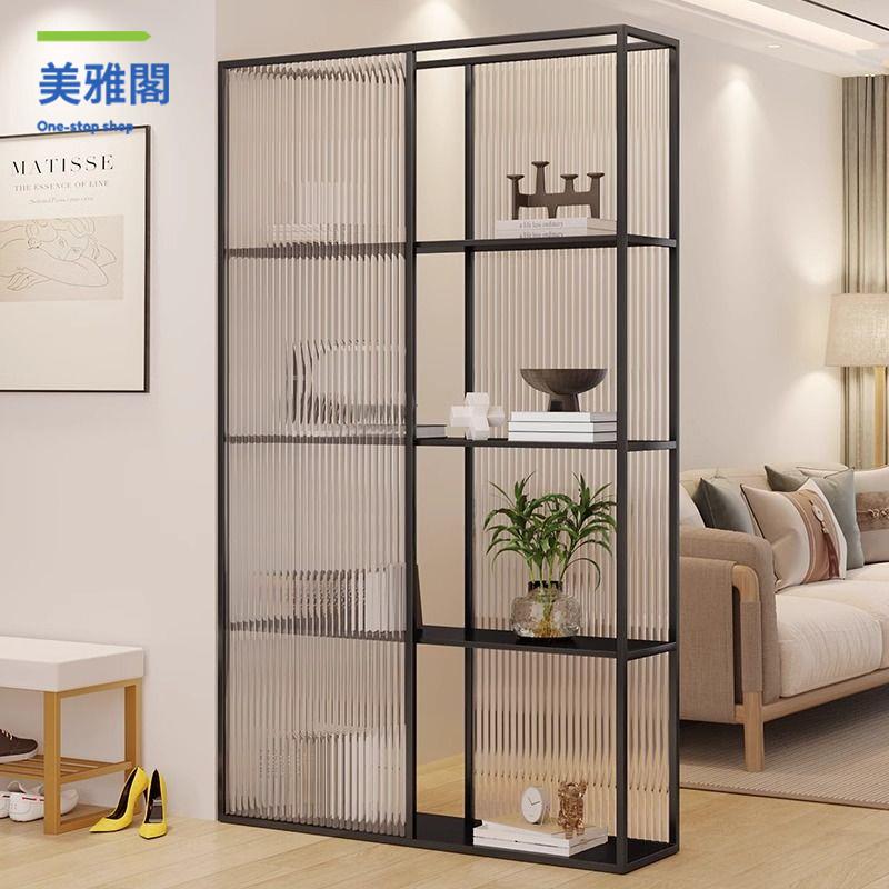 廠家直出 置物架 隔斷 收納架 展示架 多層架 現代簡約入戶玄關隔斷櫃客廳餐廳隔斷置物架沙發邊長虹玻璃屏風 工廠現貨 八折下殺syeb