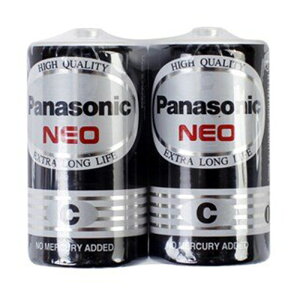 國際牌 Panasonic 2號 電池 碳鋅電池 黑色 2入 /組