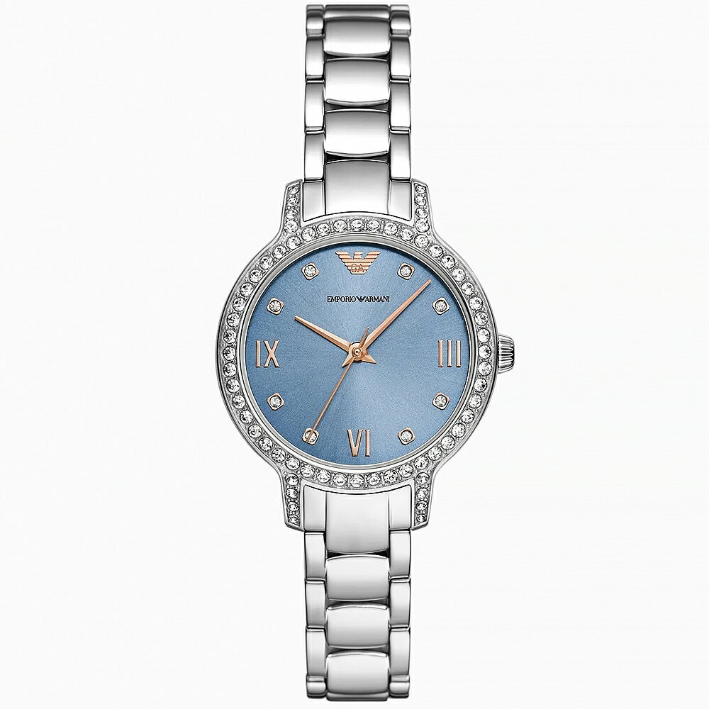 送禮首選★EMPORIO ARMANI 亞曼尼 Cleo 沉靜優雅環鑽女錶 送禮首選-32mm AR11585 附提袋【全館滿額折價★APP下單點數4倍送】線上購買享_實體門市同步服務