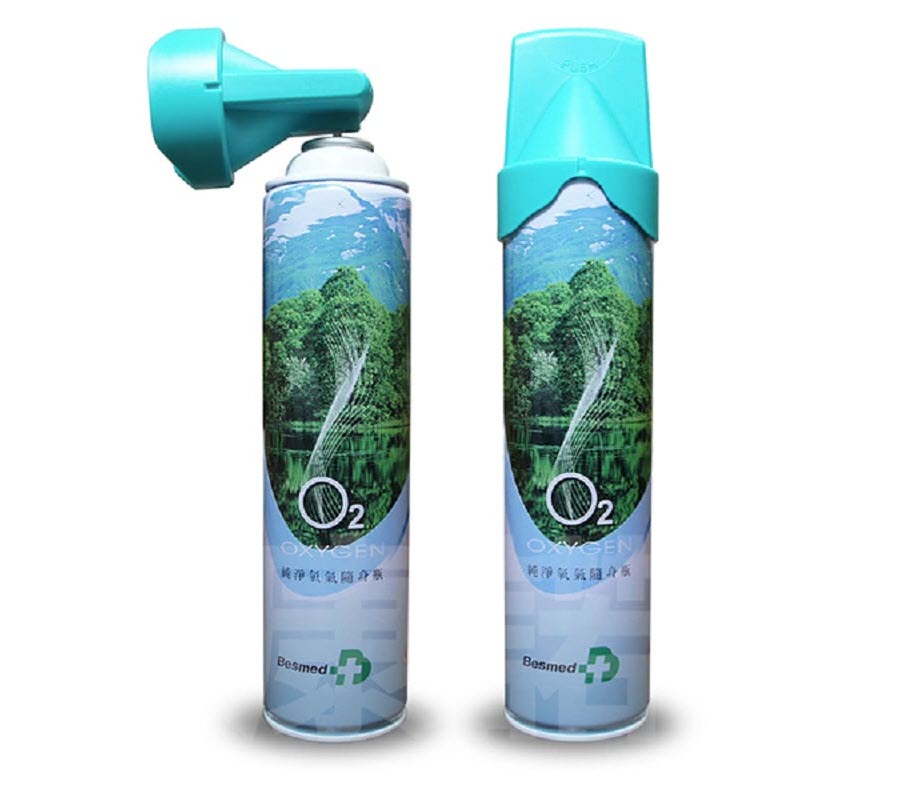 貝斯美德 氧氣瓶 (單瓶入) 9000cc O2 純淨氧氣隨身瓶 氧氣罐 運動登山 臺灣製
