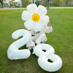 40寸數字氣球戶外野餐拍照道具ins兒童周歲生日派對裝飾場景布置