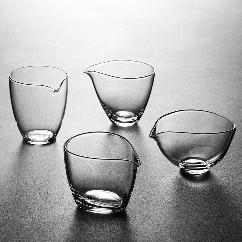 日式手工耐熱透明玻璃公道杯水滴形分茶器勻杯加厚茶海功夫茶具