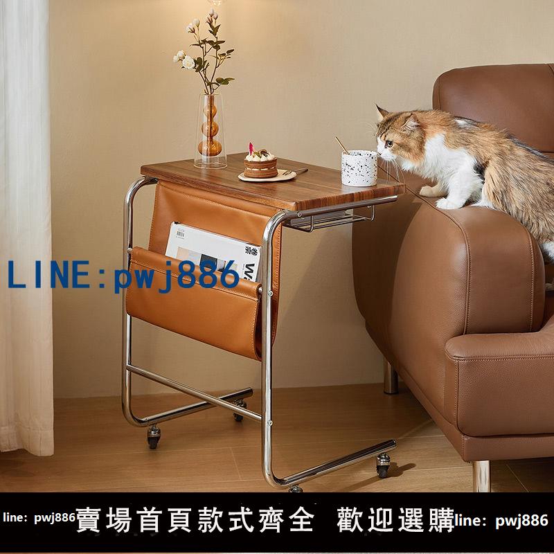 【物美價廉】邊幾推車北歐床邊移動帶輪床頭ins輕奢多功能收納臥室角幾邊幾