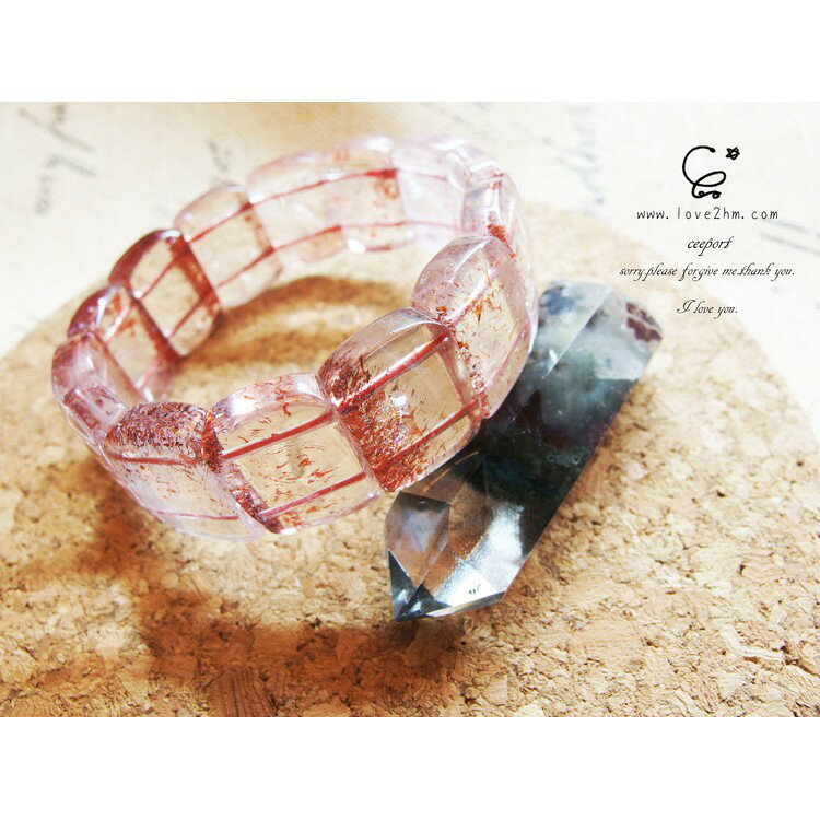 草莓晶手排2675/草莓晶/水晶手鍊/ [晶晶工坊-love2hm]