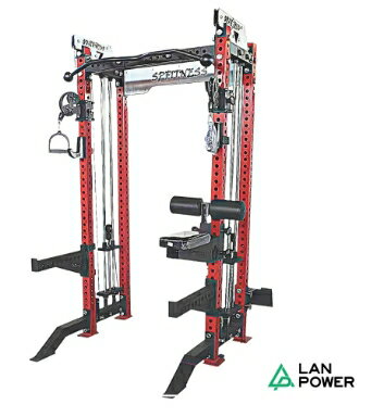【LANPOWER】商用小飛鳥深蹲架 龍門架 單槓 胸推 可調式 居家 健身房 擋腿 穩固 肌力訓練 舉重 重訓 多功能