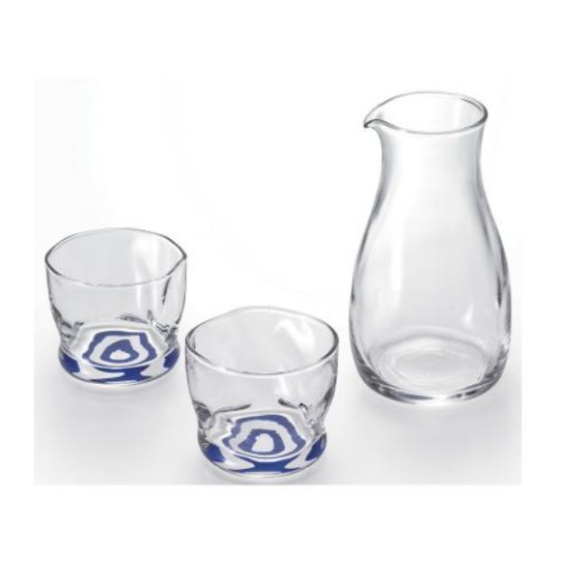 品味生活 ADERIA 日本蛇目清酒壺杯組(一壺二杯禮盒組)/1組