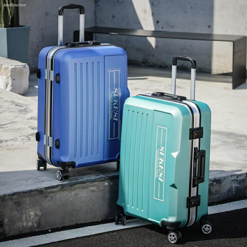 鋁框行李箱男女拉桿箱結實耐用20寸小型旅行登機密碼箱24寸皮箱子
